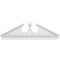 Ekena Millwork Acorn Architectural Grade PVC Combination Pediment, 72"W x 24-7/8"H x 2-3/4"P (Pitch 6/12) PEDPC072X250ACR00 - alternate 2
